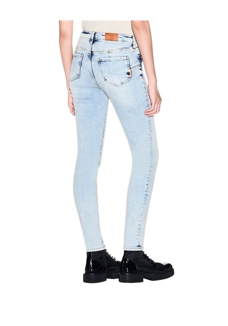 Jeans super skinny in denim elasticizzato con dettagli ARMANI EXCHANGE | Pantaloni | XW000129 AF21888MB001